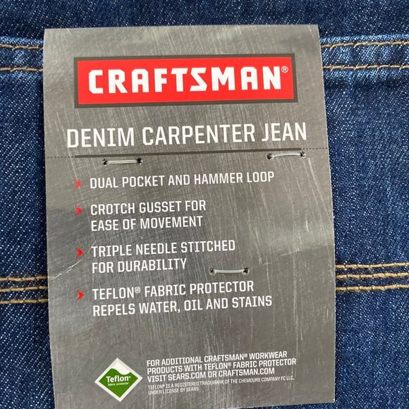 NWT Craftsman denim carpenter Jeans size 36x30 - Picture 5 of 11